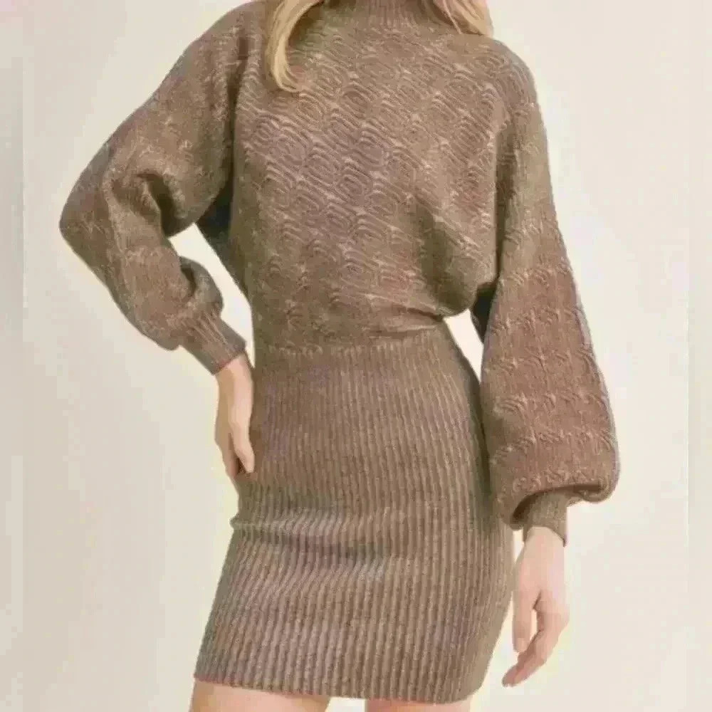 Sage the Label along the vines sweater dress boho, cozy, chic size L